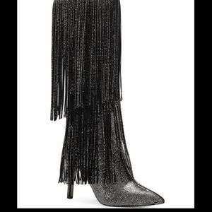 GLITTER FRINGE BOOTS
